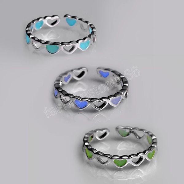 lovely luminous ring women adjustable heart glowing in dark opening ring couple finger rings jewelry gift for halloween party, Silver
lovely luminous ring women adjustable heart glowing in dark opening ring couple finger rings jewelry gift for halloween party, Silver