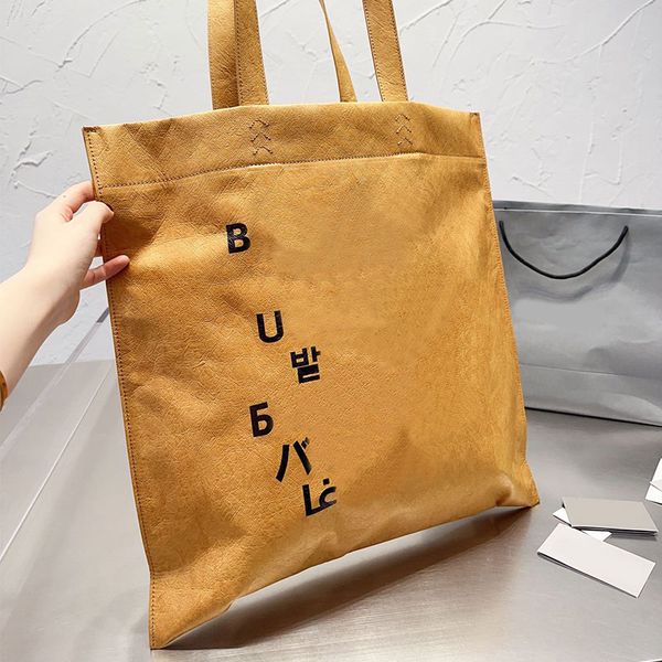 women kraft paper bag handbags purse shoulder bags seven country alphabet fashion letters large-capacity pocket interior zip pocket
women kraft paper bag handbags purse shoulder bags seven country alphabet fashion letters large-capacity pocket interior zip pocket