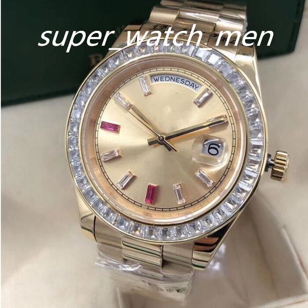 5 style men watch 41mm daydate men's watch diamond iced out automatic mechanical watches 2813 movement stainless steel strap sports des, Slivery;brown
5 style men watch 41mm daydate men's watch diamond iced out automatic mechanical watches 2813 movement stainless steel strap sports des, Slivery;brown