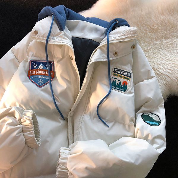 women s down parkas casual warm hoodeds cotton jacket ladies winter loose american bread lovers coat fake two fashionable s 221205, Black
women s down parkas casual warm hoodeds cotton jacket ladies winter loose american bread lovers coat fake two fashionable s 221205, Black