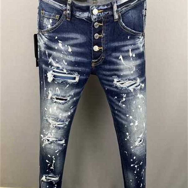 men's jeans 2022 fw 23ss luxury brand designer d2 men denim dsquare embroidery pants fashion holes trousers mens clothing us size 28-38, Blue
men's jeans 2022 fw 23ss luxury brand designer d2 men denim dsquare embroidery pants fashion holes trousers mens clothing us size 28-38, Blue