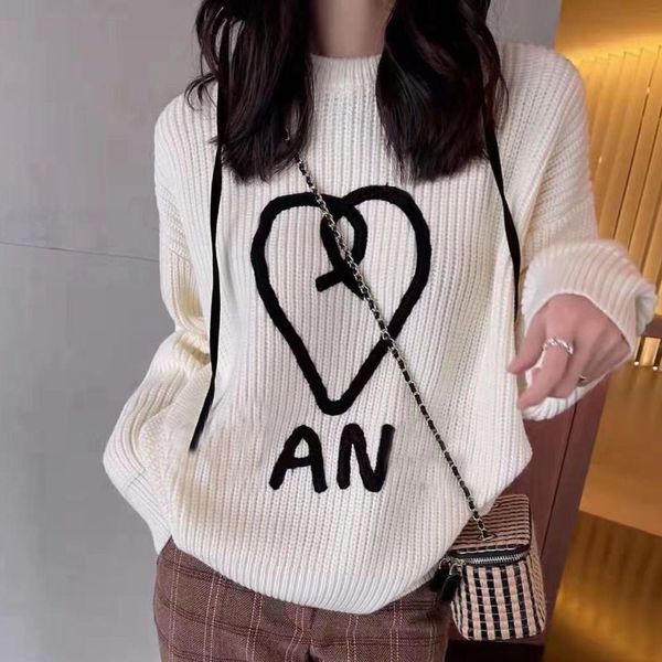women's sweaters designer women letter embroidery apparel love pullover sweater cotton senior clothing casual knits 6v95, White;black
women's sweaters designer women letter embroidery apparel love pullover sweater cotton senior clothing casual knits 6v95, White;black