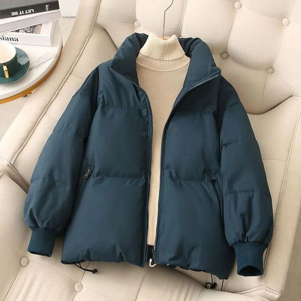 womens down parkas lucyever women thicken stand collar winter casual zipper cotton padded jackets woman korean warm outwear 221205, Black
womens down parkas lucyever women thicken stand collar winter casual zipper cotton padded jackets woman korean warm outwear 221205, Black