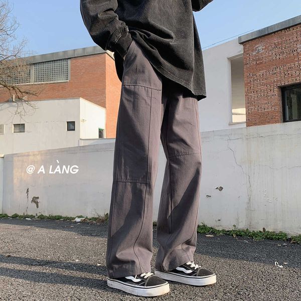 men's pants spring new casual pants men oversized loose straight long pants streetwear japanese style harajuku hombre tooling trousers, Black
men's pants spring new casual pants men oversized loose straight long pants streetwear japanese style harajuku hombre tooling trousers, Black