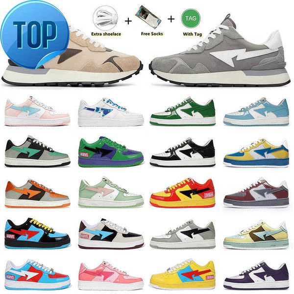 2023 r platform casual shoes road sta bapesta sneakers black white patent leather blue bapestas baped sk8 men women skate low
2023 r platform casual shoes road sta bapesta sneakers black white patent leather blue bapestas baped sk8 men women skate low