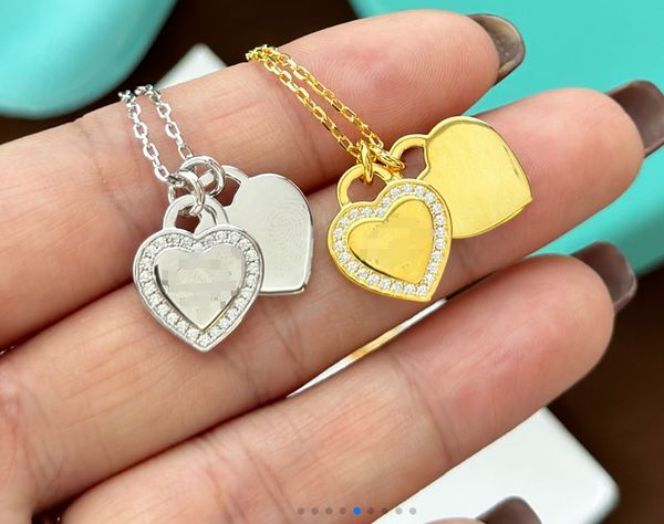 ins necklace new in luxury fine jewelry chain necklace for womens pendant k gold heart designer ladies fashion pearl saturn double heart dia, Silver
ins necklace new in luxury fine jewelry chain necklace for womens pendant k gold heart designer ladies fashion pearl saturn double heart dia, Silver