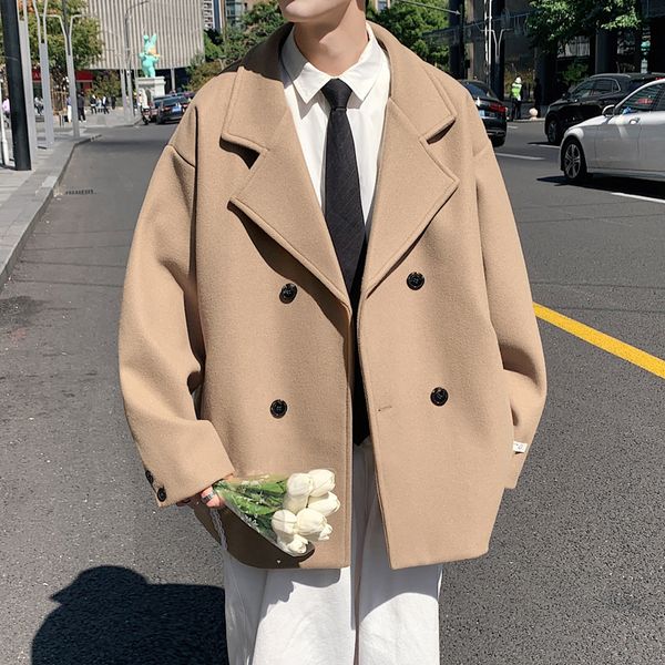 men's wool blends legible winter jacket men casual loose wool jackets male solid turn down collar wool coat man 221205, Black
men's wool blends legible winter jacket men casual loose wool jackets male solid turn down collar wool coat man 221205, Black