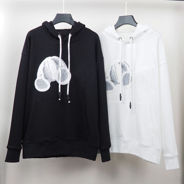 mens hoodies sweaters women sweatshirts 22aw bear womens pullover sweatshirt fashion men clothing, Black