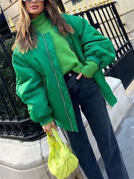 women's down parkas winter women bomber jackets oversized coat with pockets fashion zipper vintage loose long sleeves female outwears 2, Black
women's down parkas winter women bomber jackets oversized coat with pockets fashion zipper vintage loose long sleeves female outwears 2, Black
