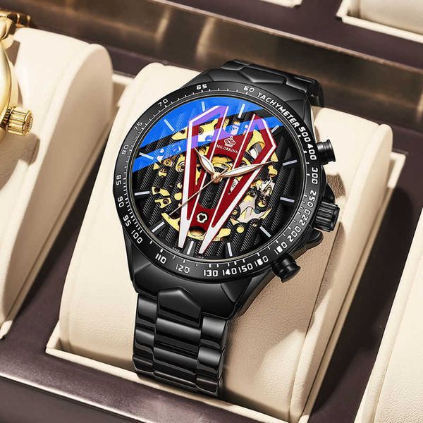 watch wrist full automatic mechanical for men's tourbillon hollow steel band luminous waterproof high-end, Slivery;brown
watch wrist full automatic mechanical for men's tourbillon hollow steel band luminous waterproof high-end, Slivery;brown