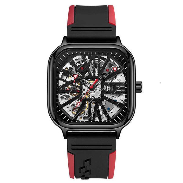 watch wrist watch hollow fashion men's personality automatic mechanical square new, Slivery;brown
watch wrist watch hollow fashion men's personality automatic mechanical square new, Slivery;brown