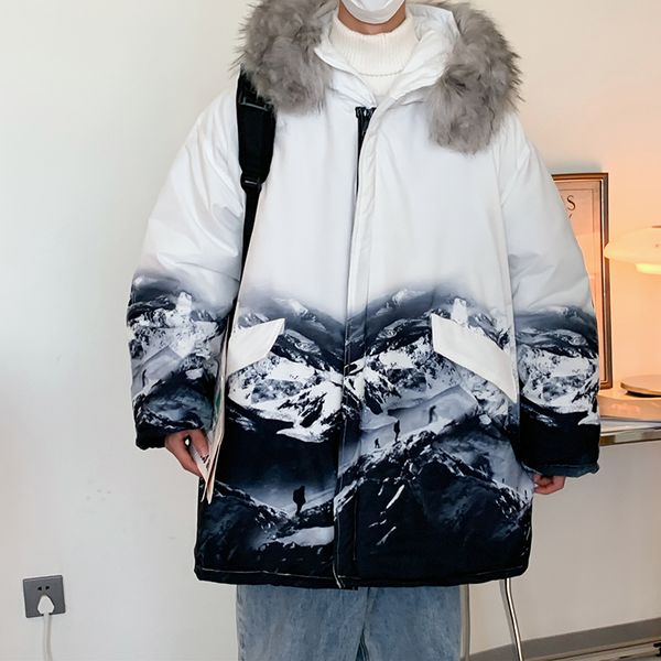 men's down parkas oversize m5xl loose mens hooded down jackets winter outwear fur collar puffer coats large hiphop streetwear cotton pa, Black
men's down parkas oversize m5xl loose mens hooded down jackets winter outwear fur collar puffer coats large hiphop streetwear cotton pa, Black