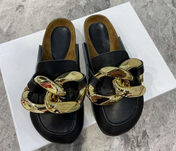 brand casual shoes designer design 2022 autumn metal chain round head thick bottom baotou shoes style couple shoes, Black
brand casual shoes designer design 2022 autumn metal chain round head thick bottom baotou shoes style couple shoes, Black