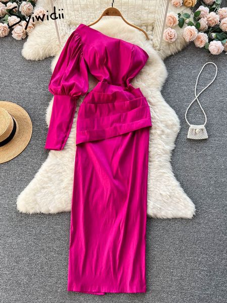 party dresses syiwidii satin women diagonal collar puff long sleeve folds split style night club elegant pleated 221203, White;black
party dresses syiwidii satin women diagonal collar puff long sleeve folds split style night club elegant pleated 221203, White;black
