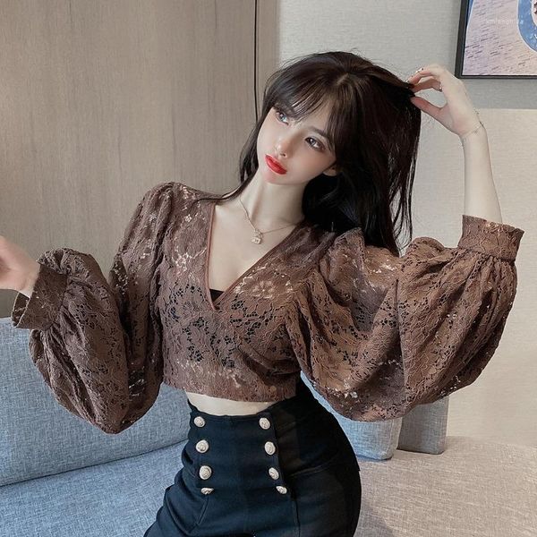 women's blouses lace blouse womens v-neck women blusas solid color long lantern sleeves drop omighty shirt, White
women's blouses lace blouse womens v-neck women blusas solid color long lantern sleeves drop omighty shirt, White