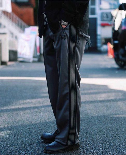 men's pants 2022 new needles ribbon track pants men women 1 1 embroidered butterfly needles dark grey sweatpants trousers t221205, Black
men's pants 2022 new needles ribbon track pants men women 1 1 embroidered butterfly needles dark grey sweatpants trousers t221205, Black