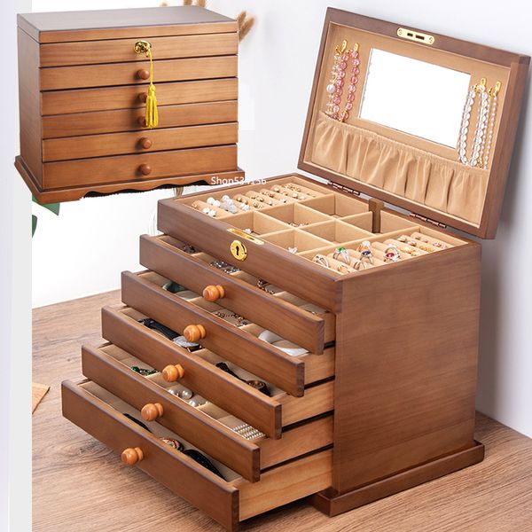 jewelry boxes solid wood six-layer jewel box large capacity with lock retro eardrop earrings necklace gift carved jewelry box 221205, Black;white
jewelry boxes solid wood six-layer jewel box large capacity with lock retro eardrop earrings necklace gift carved jewelry box 221205, Black;white