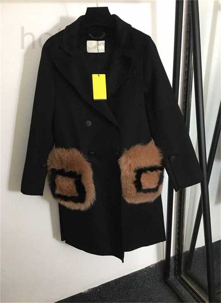 women's wool & blends designer new f letter fox fur pocket plus plush warm coat black yiod
women's wool & blends designer new f letter fox fur pocket plus plush warm coat black yiod