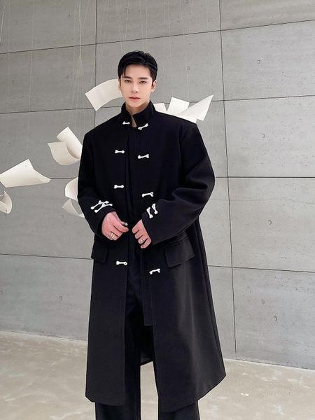 men's wool blends syuhgfa korean lapel woolen jacket men clothing loose long style coat autumn winter stand collar fashion casual jacke, Black
men's wool blends syuhgfa korean lapel woolen jacket men clothing loose long style coat autumn winter stand collar fashion casual jacke, Black