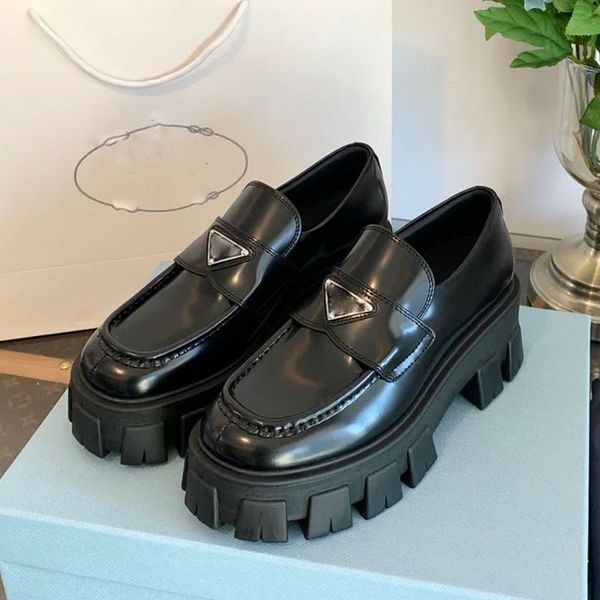 loafers womens casual shoe chunky thick rubber sole designers calf leather height increasing sneaker triangle logo plaque for women, Black
loafers womens casual shoe chunky thick rubber sole designers calf leather height increasing sneaker triangle logo plaque for women, Black