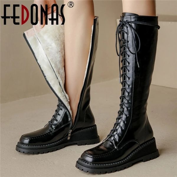 boots fedonas outdoor warm wool women snow knee high genuine leather motorcycle autumn winter shoes woman wedges heels 221205, Black
boots fedonas outdoor warm wool women snow knee high genuine leather motorcycle autumn winter shoes woman wedges heels 221205, Black