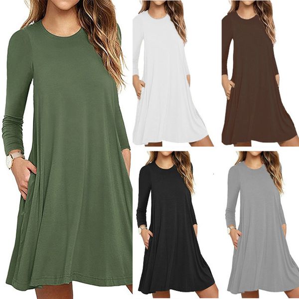 party dresses women tshirt dress spring autumn oneck long sleeve solid pocket loose vestidos female mini dresses ykdnz804 221203, White;black
party dresses women tshirt dress spring autumn oneck long sleeve solid pocket loose vestidos female mini dresses ykdnz804 221203, White;black