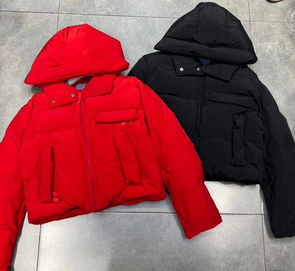 autumn winter 2022 new triangle logo label hooded zipper white eiderdown thickened short bread long sleeve down jacket women, Black
autumn winter 2022 new triangle logo label hooded zipper white eiderdown thickened short bread long sleeve down jacket women, Black