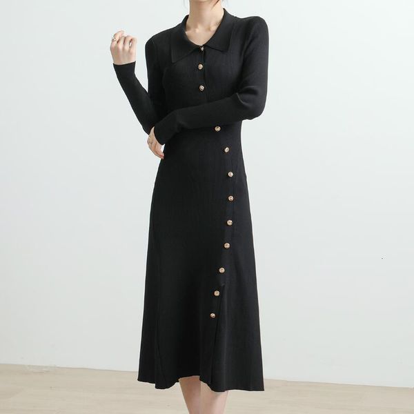 party dresses women autumn long dress elegant fashion knitted sweater long sleeve female office dresses chic single breasted knitted dress 2, White;black 
party dresses women autumn long dress elegant fashion knitted sweater long sleeve female office dresses chic single breasted knitted dress 2, White;black
