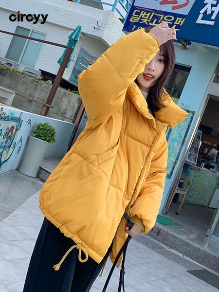 women's down parkas circyy cropped coat women winter jacket yellow parka korean chic loose thick warm cotton puffer white oversize casu, Black
women's down parkas circyy cropped coat women winter jacket yellow parka korean chic loose thick warm cotton puffer white oversize casu, Black