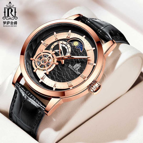 watch wrist duke of rosa mechanical fully automatic fashion waterproof tourbillon men's high-grade watch, Slivery;brown
watch wrist duke of rosa mechanical fully automatic fashion waterproof tourbillon men's high-grade watch, Slivery;brown