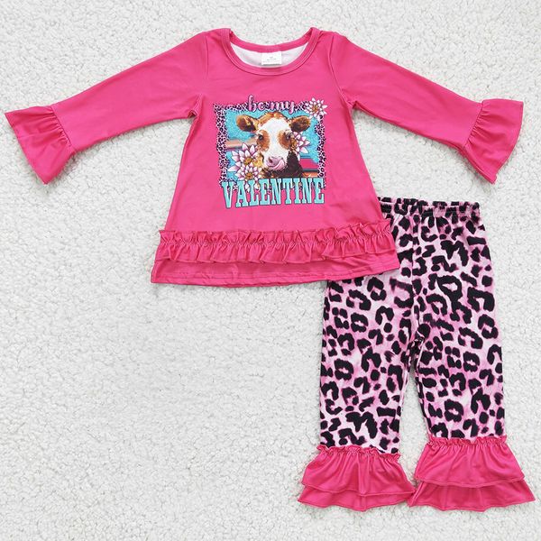 wholesale baby girl clothes set cow print fashion kids clothes girls boutique outfits be my valentine kid long sleeve leopard pants sets, White
wholesale baby girl clothes set cow print fashion kids clothes girls boutique outfits be my valentine kid long sleeve leopard pants sets, White