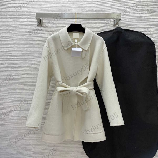 womens coat wool blends double-sided woolen fabric leather buckle open lapel trench coats belt waist folding design slimming warm outerwear, Black
womens coat wool blends double-sided woolen fabric leather buckle open lapel trench coats belt waist folding design slimming warm outerwear, Black
