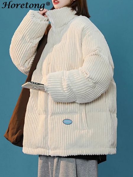 women's down parkas horetong winter corduroy cotton padded coat women stand collar solid warm jackets korean fashion zipper thicken str, Black
women's down parkas horetong winter corduroy cotton padded coat women stand collar solid warm jackets korean fashion zipper thicken str, Black
