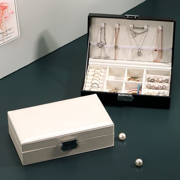 jewelry boxes portable pu jewellery box organizer display travel case button leather storage zipper jewelers joyero 221205, Black;white
jewelry boxes portable pu jewellery box organizer display travel case button leather storage zipper jewelers joyero 221205, Black;white