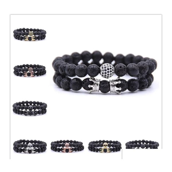 beaded lava stone pave zircon cz ball imperial crown skl charm bracelet men women jewelry pseira drop delivery bracelets dhpgz, Black
beaded lava stone pave zircon cz ball imperial crown skl charm bracelet men women jewelry pseira drop delivery bracelets dhpgz, Black