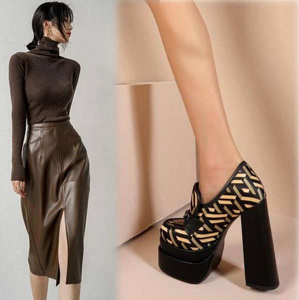 fashion high platform cowskin wedding dress shoes women buckle metal buckle t show party pumps, Black
fashion high platform cowskin wedding dress shoes women buckle metal buckle t show party pumps, Black
