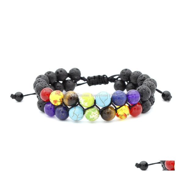 beaded est fashion jewelry 8mm yoga beads volcanic stone bracelets 7 chakra double beaded bracelet women gift drop delivery d, Black
beaded est fashion jewelry 8mm yoga beads volcanic stone bracelets 7 chakra double beaded bracelet women gift drop delivery d, Black