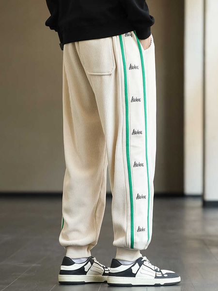 men's pants 2022 fall/winter corduroy sweatpants men baggy joggers fashion letter embroidery big size trousers male casual harem pants, Black
men's pants 2022 fall/winter corduroy sweatpants men baggy joggers fashion letter embroidery big size trousers male casual harem pants, Black