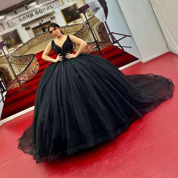 sparkly black ball gowns quinceanera dresses sequined sleeveless beads luxury graduation prom dress vestidos de fiesta, Blue;red
sparkly black ball gowns quinceanera dresses sequined sleeveless beads luxury graduation prom dress vestidos de fiesta, Blue;red