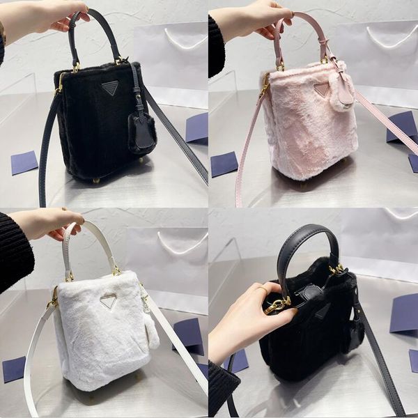 designers lux wool fur bucket bag black handbag double interlayer messenger bag leather handle magnetic buckle opening closing
designers lux wool fur bucket bag black handbag double interlayer messenger bag leather handle magnetic buckle opening closing