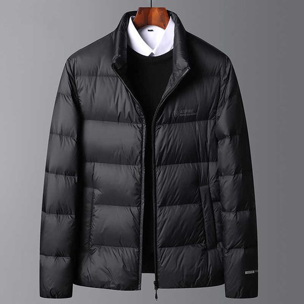 down new white duck jacket men's winter solid color simple casual thickened cold and warm fashion trend bread f233, Black
down new white duck jacket men's winter solid color simple casual thickened cold and warm fashion trend bread f233, Black