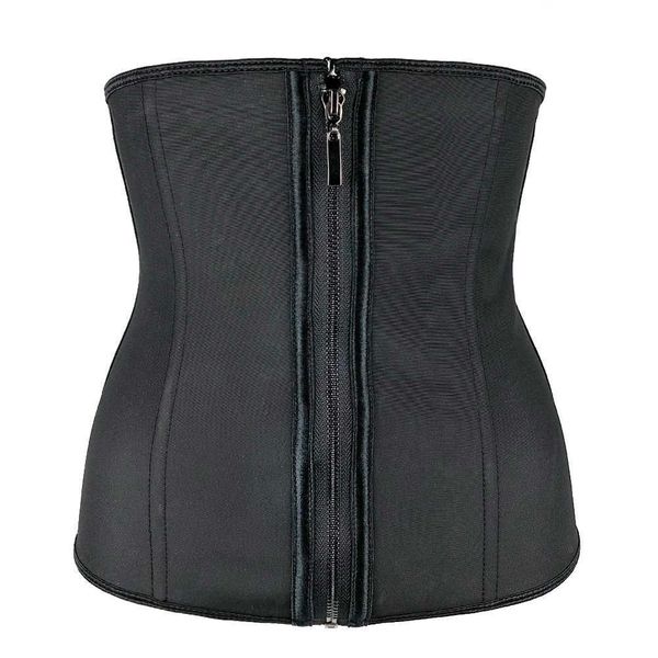 slimming belt latex waist cincher with zipper for women t221205