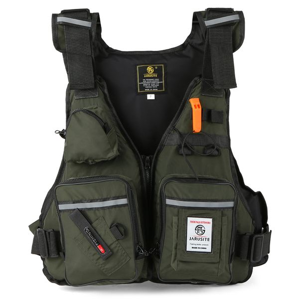 men's vests men professional life jacket buoyancy suit portable fishing multi-pockets waterproof sea adjustable vest 221206, Black;white
men's vests men professional life jacket buoyancy suit portable fishing multi-pockets waterproof sea adjustable vest 221206, Black;white