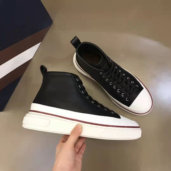 men downtown leather sneakers shoes breath rubber high skateboard walking district technical fabric whoesale trainers eu39-44, Black
men downtown leather sneakers shoes breath rubber high skateboard walking district technical fabric whoesale trainers eu39-44, Black
