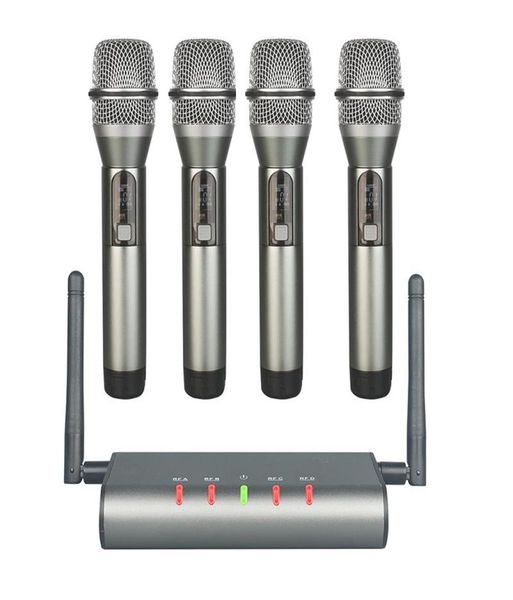 4channel wireless microphone system quad uhf mic 4 handheld mics long distance fixed frequency microphones5539381
4channel wireless microphone system quad uhf mic 4 handheld mics long distance fixed frequency microphones5539381