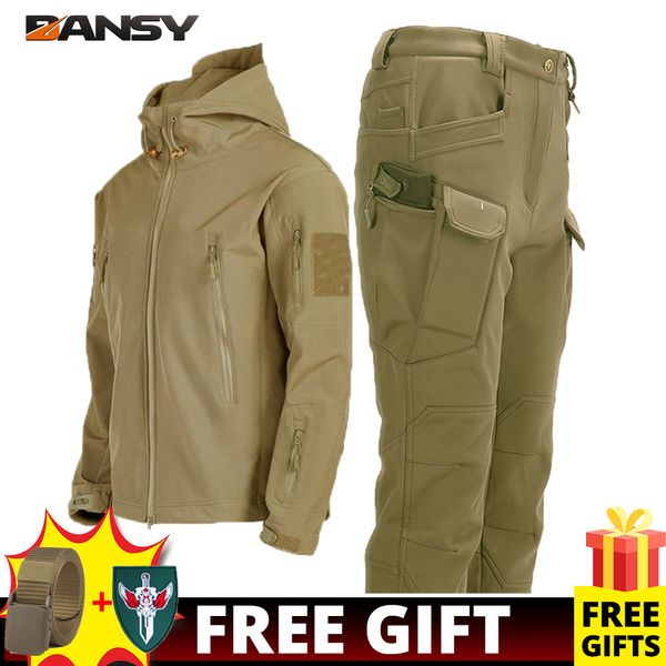 men's jackets fleece winter autumn military jacket waterproof suit fishing warm hiking tracksuits set suits thermal 221206, Black;brown
men's jackets fleece winter autumn military jacket waterproof suit fishing warm hiking tracksuits set suits thermal 221206, Black;brown