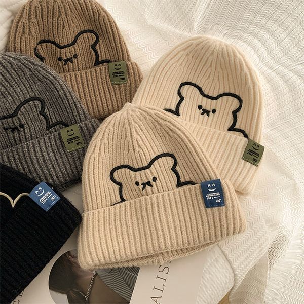 beanie/skull caps bear knitted woolen cap women's autumn and winter pile style japanese internet famous hat bonnets for women 221205, Blue;gray
beanie/skull caps bear knitted woolen cap women's autumn and winter pile style japanese internet famous hat bonnets for women 221205, Blue;gray