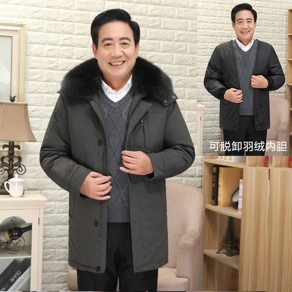 men s down parkas wear down jacket in winter white duck thickening tank off fashion old collars warm coat to keep 221205, Black
men s down parkas wear down jacket in winter white duck thickening tank off fashion old collars warm coat to keep 221205, Black