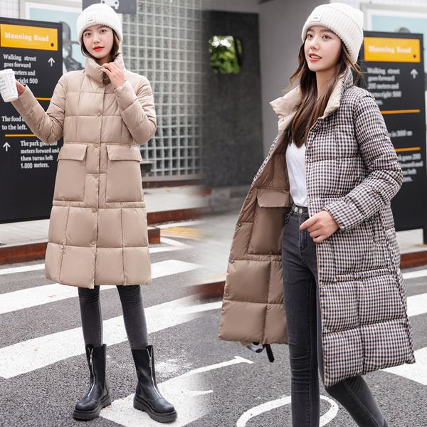 women's down parkas coat stand collar full sleeve loose doublesided coats winter elegant lightweight jacket female ld2553 221205, Black
women's down parkas coat stand collar full sleeve loose doublesided coats winter elegant lightweight jacket female ld2553 221205, Black