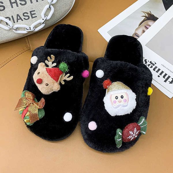 christmas couples women men slippers lovely toe covered plush slippers winter soft household cotton mop non slip thick bottom 221206, Black
christmas couples women men slippers lovely toe covered plush slippers winter soft household cotton mop non slip thick bottom 221206, Black
